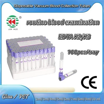 EDTA K2/K3 Gloine Feadán nó Feadán Bailiúcháin Samplach Fola Fholúis Plaisteach